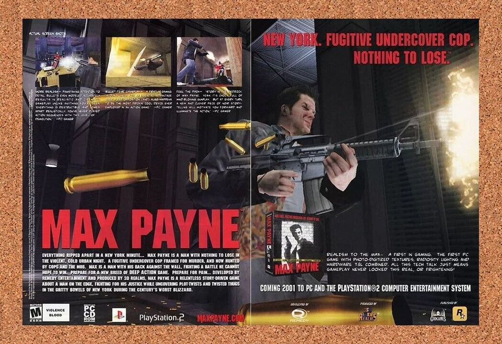 2003 Max Payne PS2 Original Ad v2 - for just $22.49! 