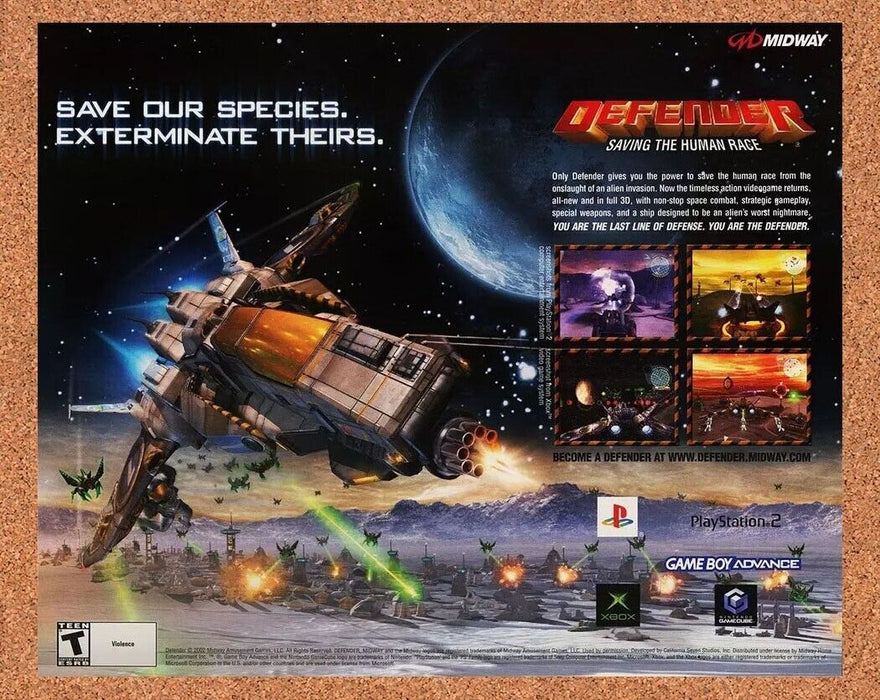 2006 Defender Saving The Human Race PS2 Original Ad - for just $17.99! 