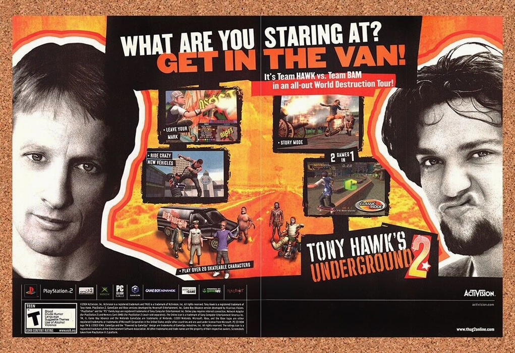 2004 Tony Hawk's Underground 2 PS2 Original Ad - for just $21.49! 