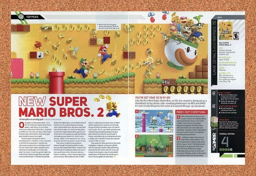 2014 Super Mario Bros 2 3DS Original Ad v1 - for just $22.49! 