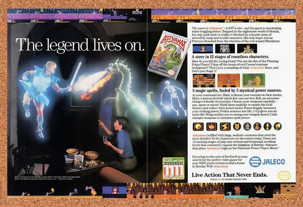 1990 Astyanax NES Original Ad v3 - for just $18.27! 