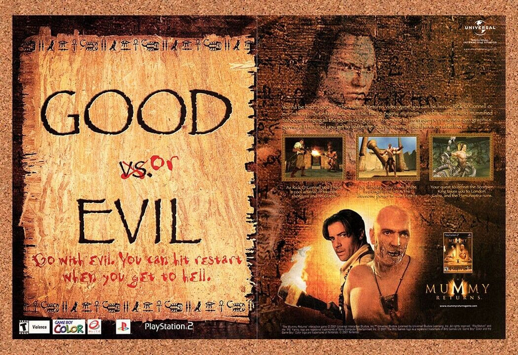 2001 The Mummy Returns PS2 Original Ad v1 - for just $19.34! 