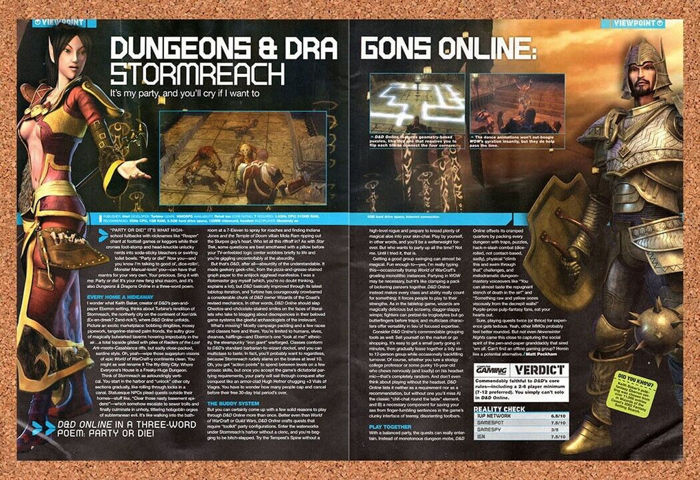 2006 Dungeons & Dragons Online Stormreach PC Original Ad - for just $21.49! 