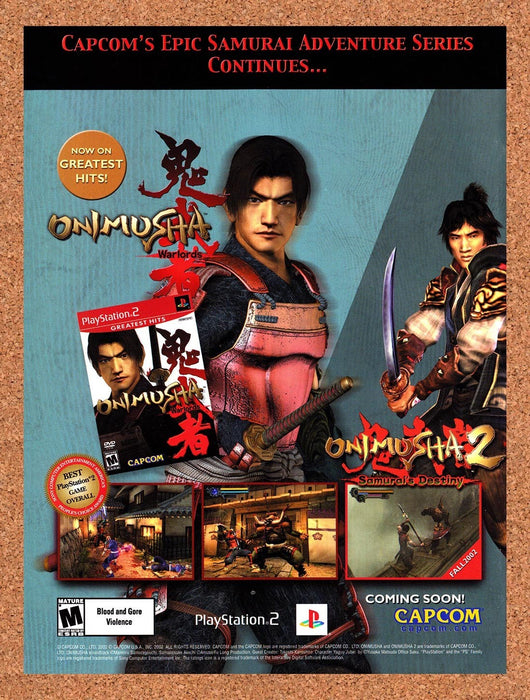 2002 Onimusha 1 & 2 PS2 Original Advertisement v1 - for just $19.49! 