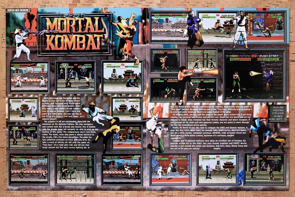 1993 Mortal Kombat SNES Original Ad v29 - for just $21.49! 