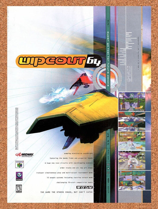 1998 Wipeout 64 N64 Original Ad v1 - for just $16.19! 