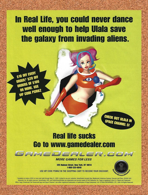 2000 Space Channel 5 Gamedealer Original Advertisement v2 - for just $19.49! 