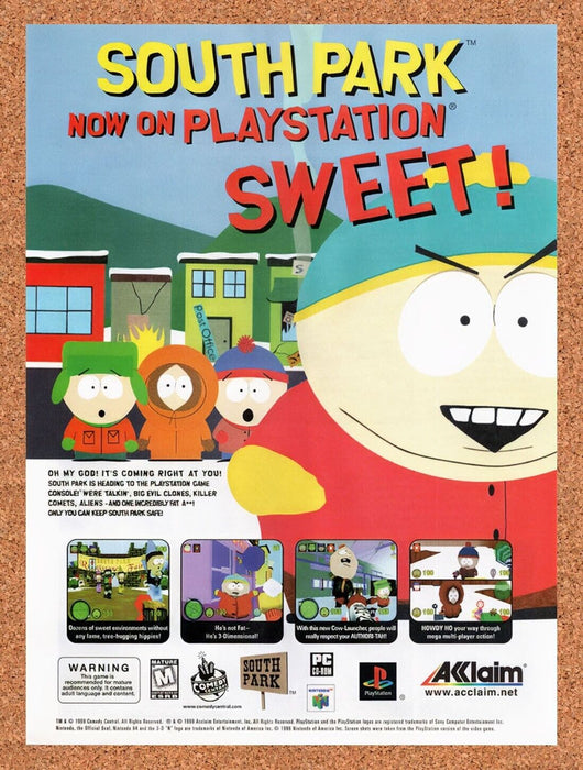 1999 South Park PS1 Original Ad v2 - for just $17.99! 