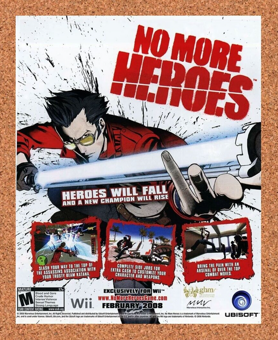 2009 No More Heroes Wii Original Ad - for just $17.99! 