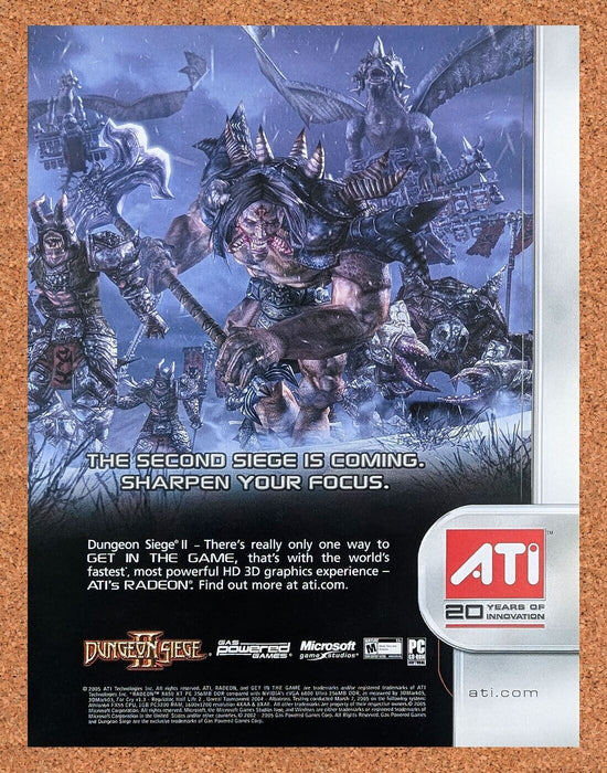 2007 Dungeon Siege II PC Original ATI Radeon Ad v1 - for just $17.99! 