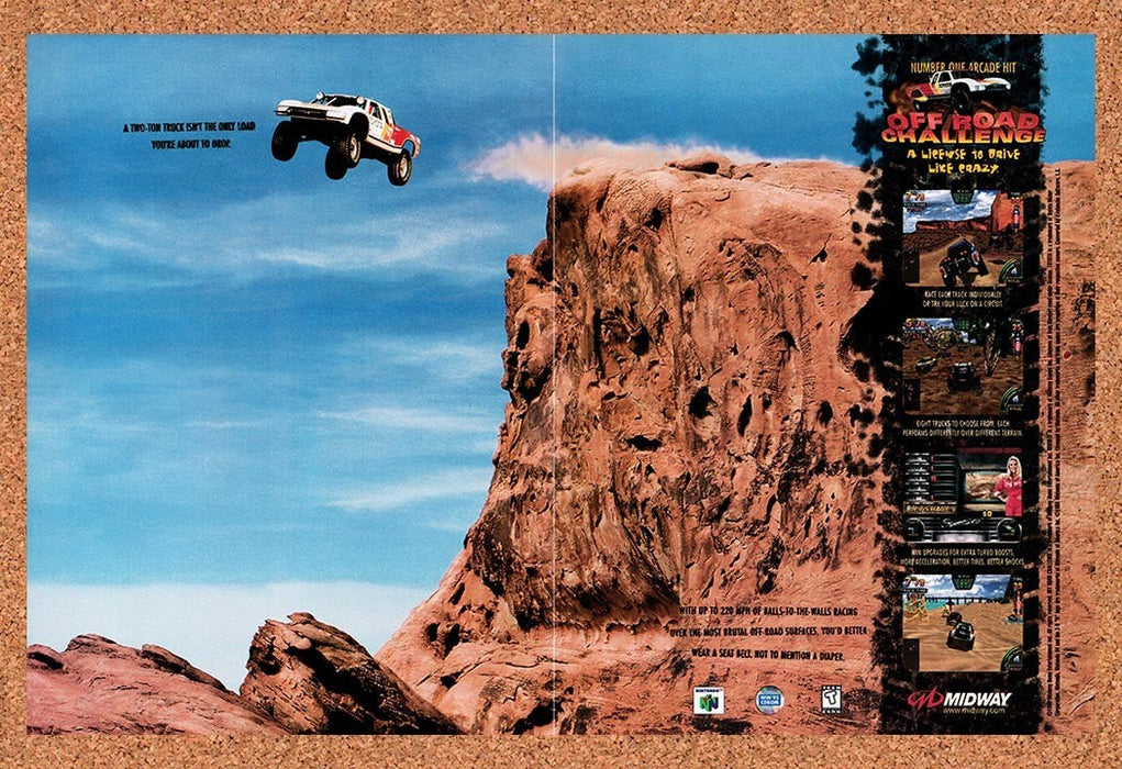 1998 Off Road Challenge N64 Original Advertisement v1 - for just $23.99! 
