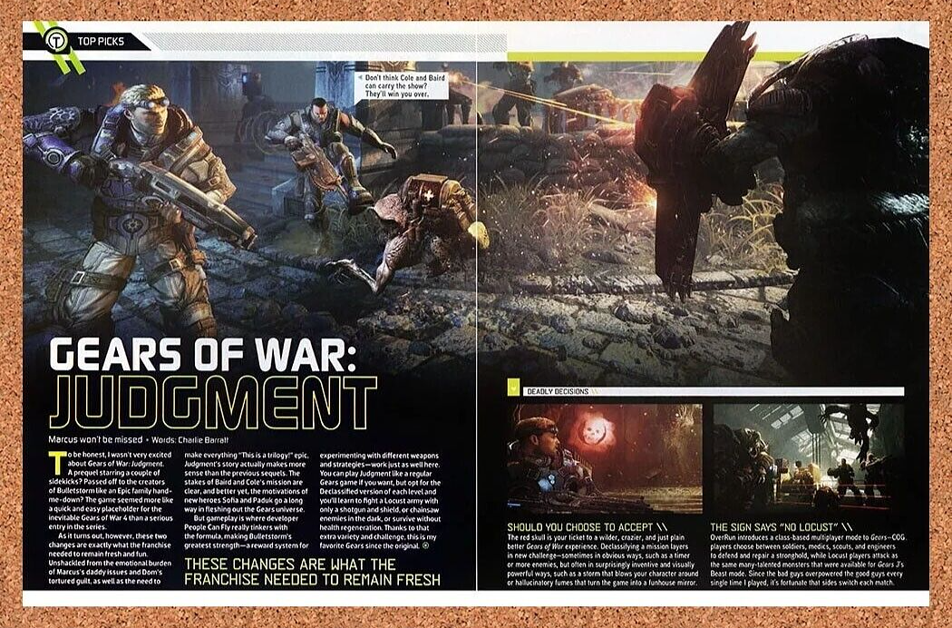2015 Gears Of War Judgement Xbox 360 Original Ad - for just $22.49! 