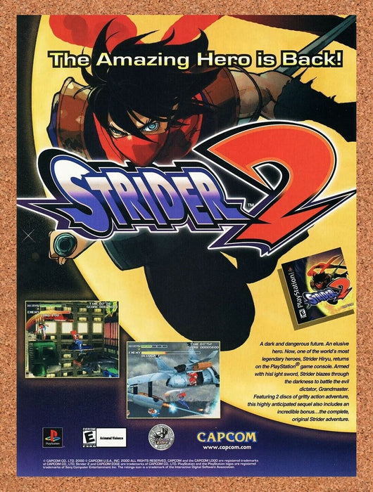 2002 Strider 2 PS1 Original Ad v2 - for just $17.99! 