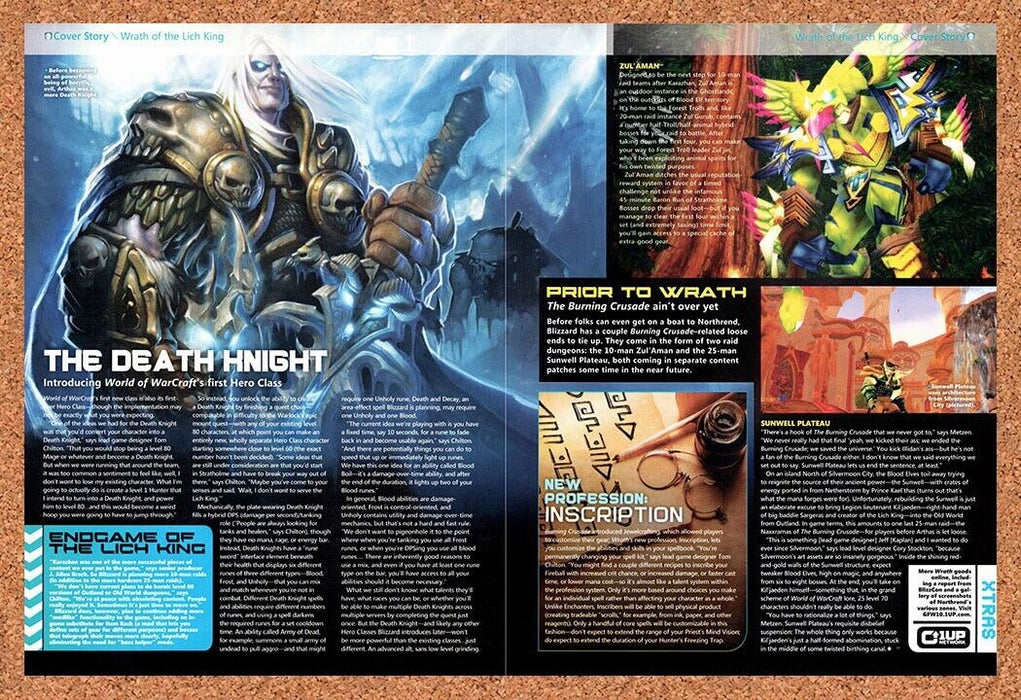 2007 World Of WarCraft Wrath Of The Lich King Original Death Knight Ad - for just $21.49! 