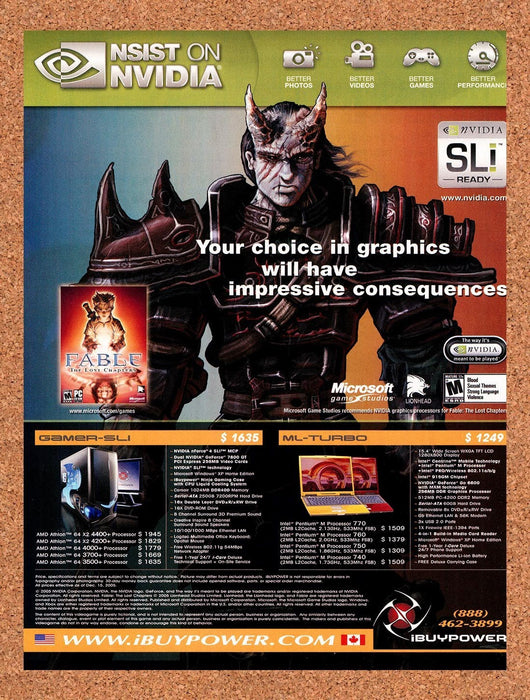2006 Fable The Lost Chapter Nvidia iBuyPower Original Ad v1 - for just $19.49! 