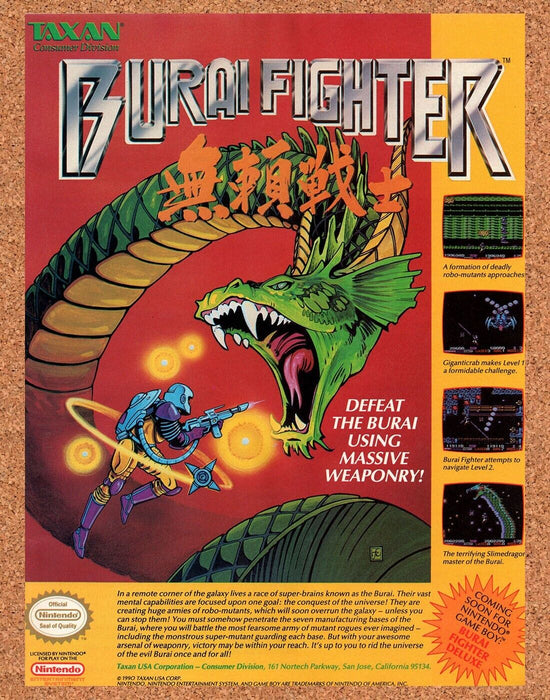 1990 Burai Fighter NES Original Ad - for just $17.99! 
