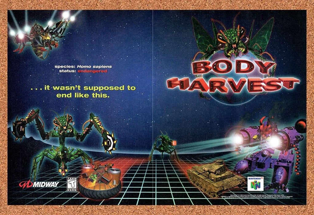 1998 Body Harvest N64 Original Ad v1 - for just $19.34! 