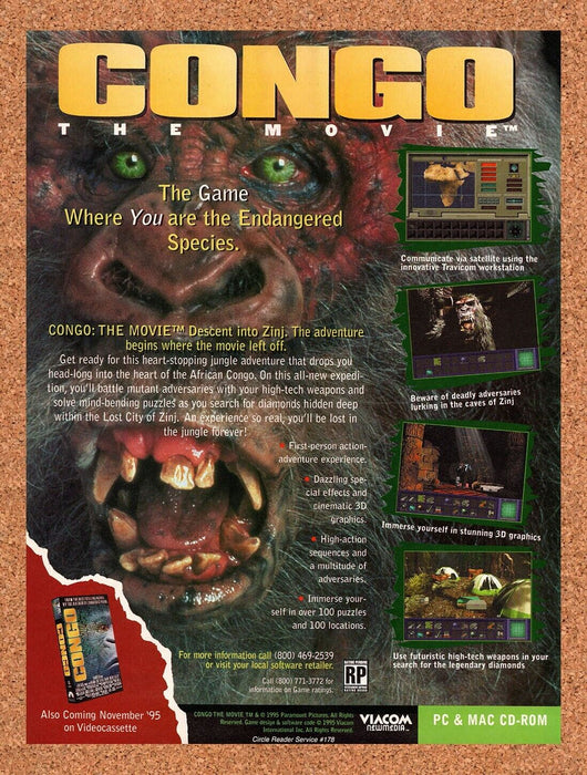 1996 Congo The Movie PC Original Ad - for just $17.99! 