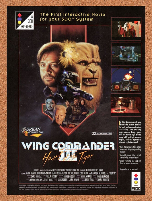 1995 Wing Commander III 3DO Original Ad v2 - for just $17.99! 