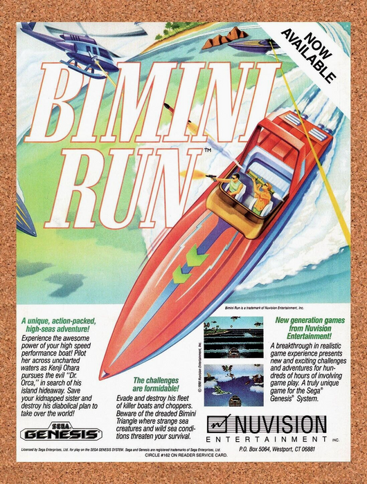 1991 Bimini Run Genesis Original Ad v1 - for just $17.99! 