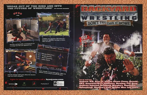 2005 Backyard Wrestling PS2 Original Ad - for just $21.49! 