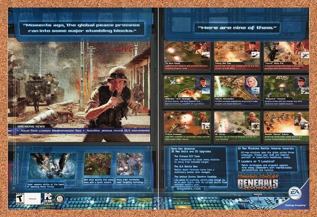 2005 Command & Conquer PC Generals Zero Hour Original Ad - for just $22.49! 