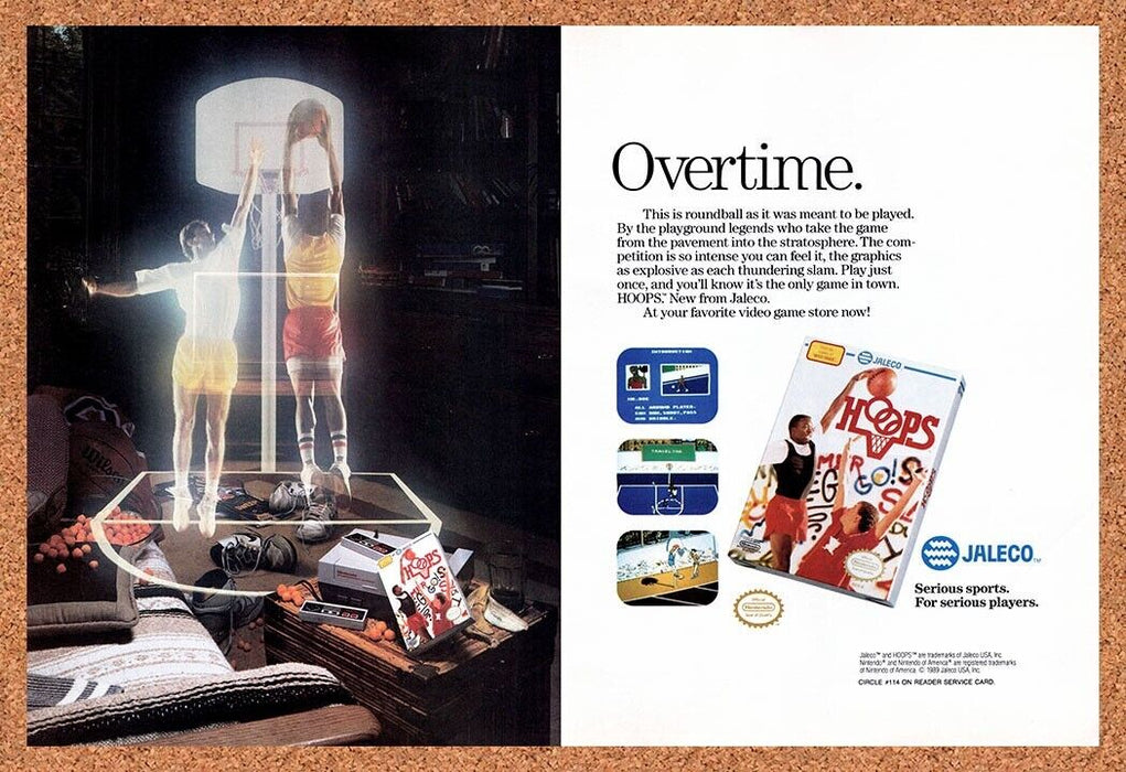 1989 Hoops NES Original Ad v1 - for just $21.49! 