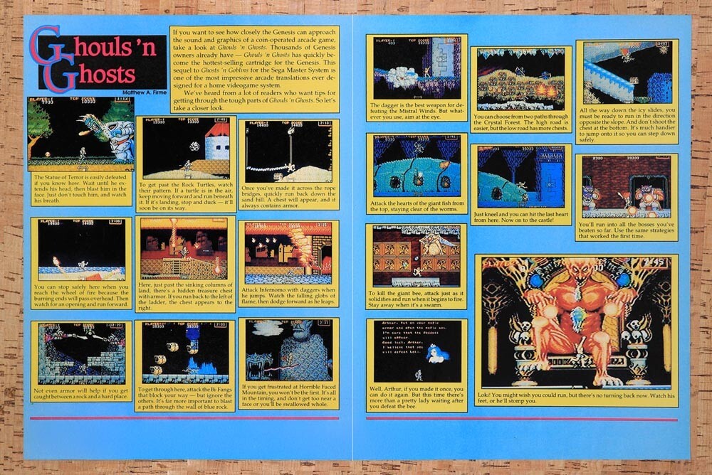 1990 Ghouls N Ghosts Genesis Original Ad v1 - for just $21.49! 