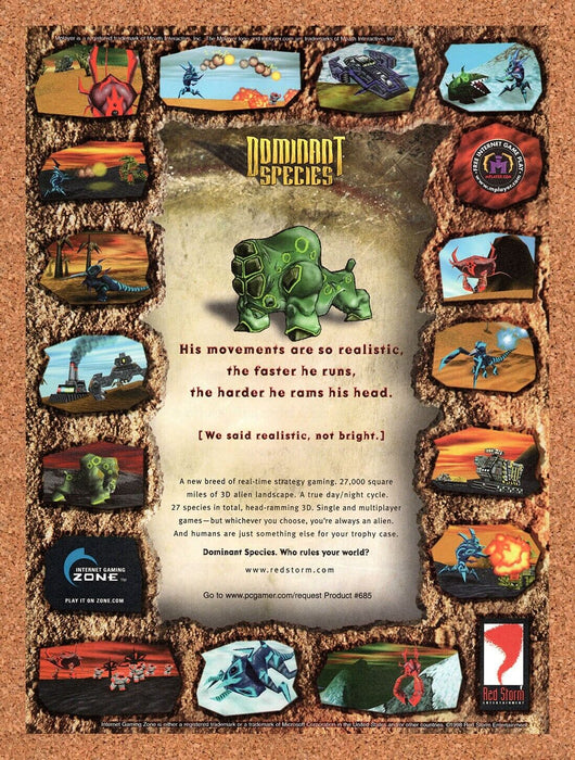 1998 Dominant Species PC Original Ad v1 - for just $17.99! 