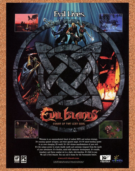 2001 Evil Islands PC Original Ad - for just $17.99! 