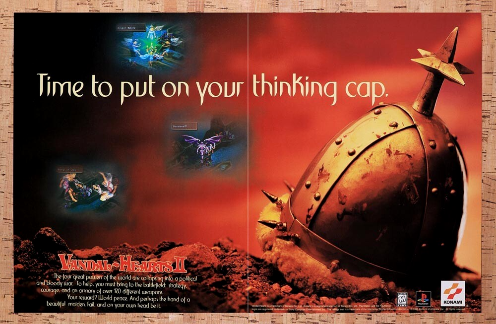 1999 Vandal Hearts II PS1 Original Ad v1 - for just $21.49! 