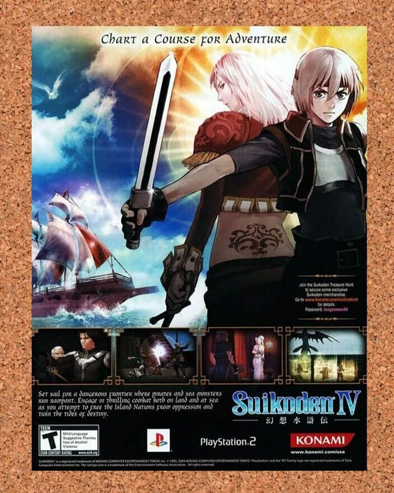 2005 Suikoden IV PS2 Original Ad v1 - for just $17.99! 