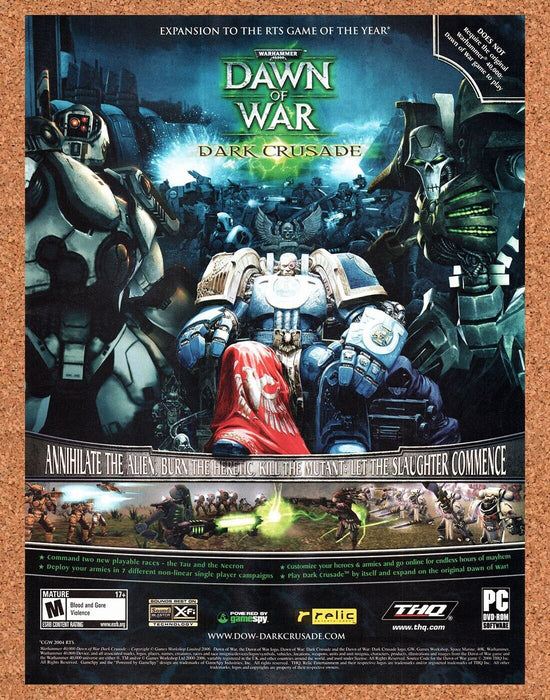 2006 Warhammer Dawn Of War Dark Crusade PC Original Ad - for just $17.99! 