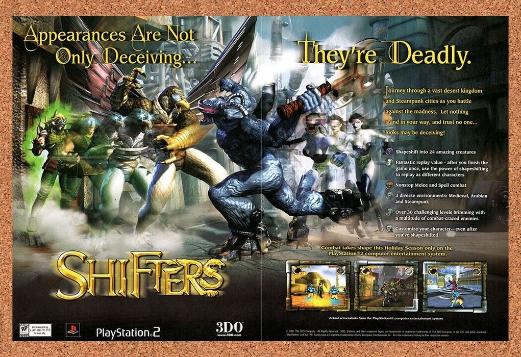 2001 Shifters PS2 Original Ad v1 - for just $19.34! 