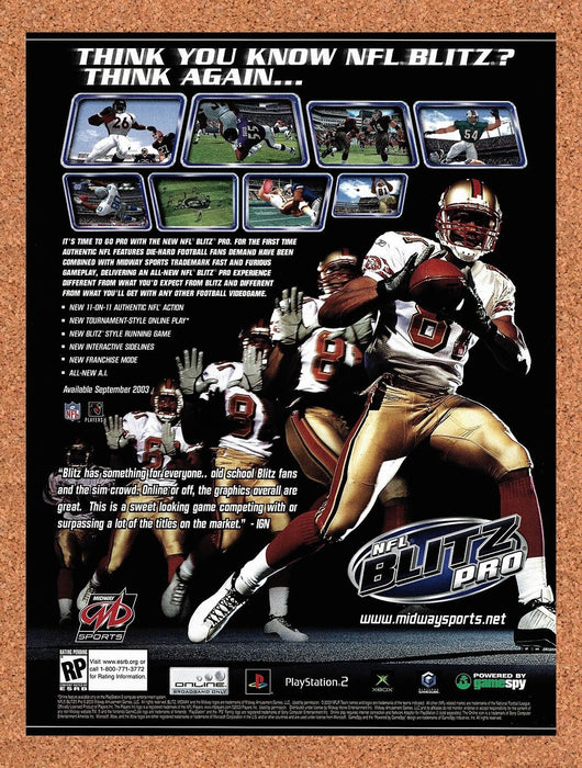 2003 NFL Blitz Pro PS2 Original Advertisement v1 - for just $19.49! 