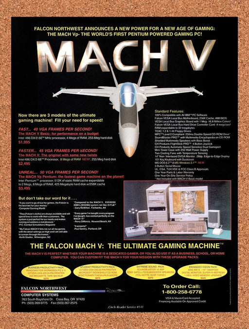 1994 Falcon Northwest Mach V High FPS Systems Original Ad v11 - for just $18.29! 