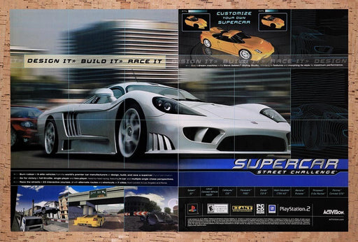 2001 Supercar Street Challenge PS2 Original Ad v1 - for just $21.49! 