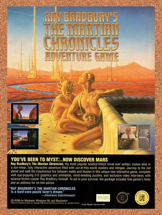 1995 Ray Bradburys The Martian Chronicles Adventure Game PC Original Ad v1 - for just $17.99! 