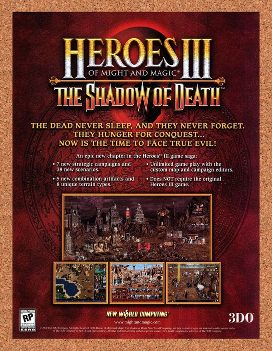 2001 Heroes Of Might And Magic III Shadows PC Original Ad v2 - for just $17.99! 
