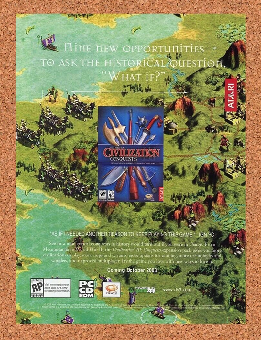 2005 Civilization Conquests PC Original Ad v1 - for just $17.99! 