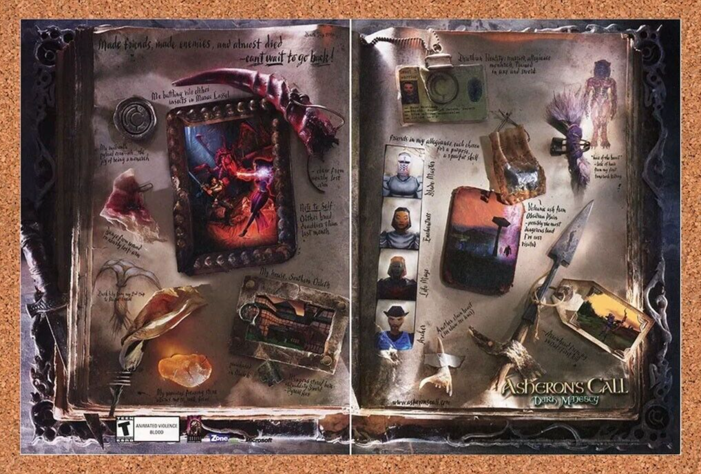 2004 Asheron's Call Dark Majesty PC Original Map Ad v1 - for just $22.49! 