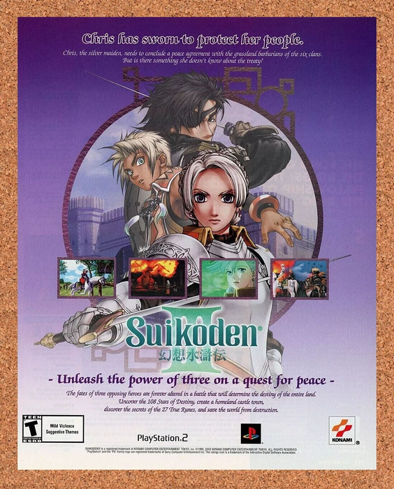 2003 Suikoden III PS2 Original Ad v1 - for just $17.99! 