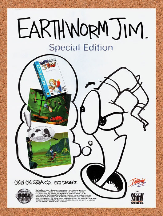 1995 Earthworm Jim Special Edition Sega CD Original Ad v1 - for just $17.99! 