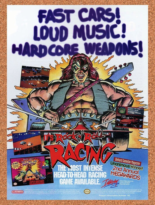 1995 Rock N Roll Racing SNES Original Ad v2 - for just $17.99! 