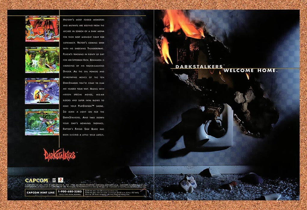 1996 Darkstalkers PS1 Original Ad v2 - for just $21.49! 