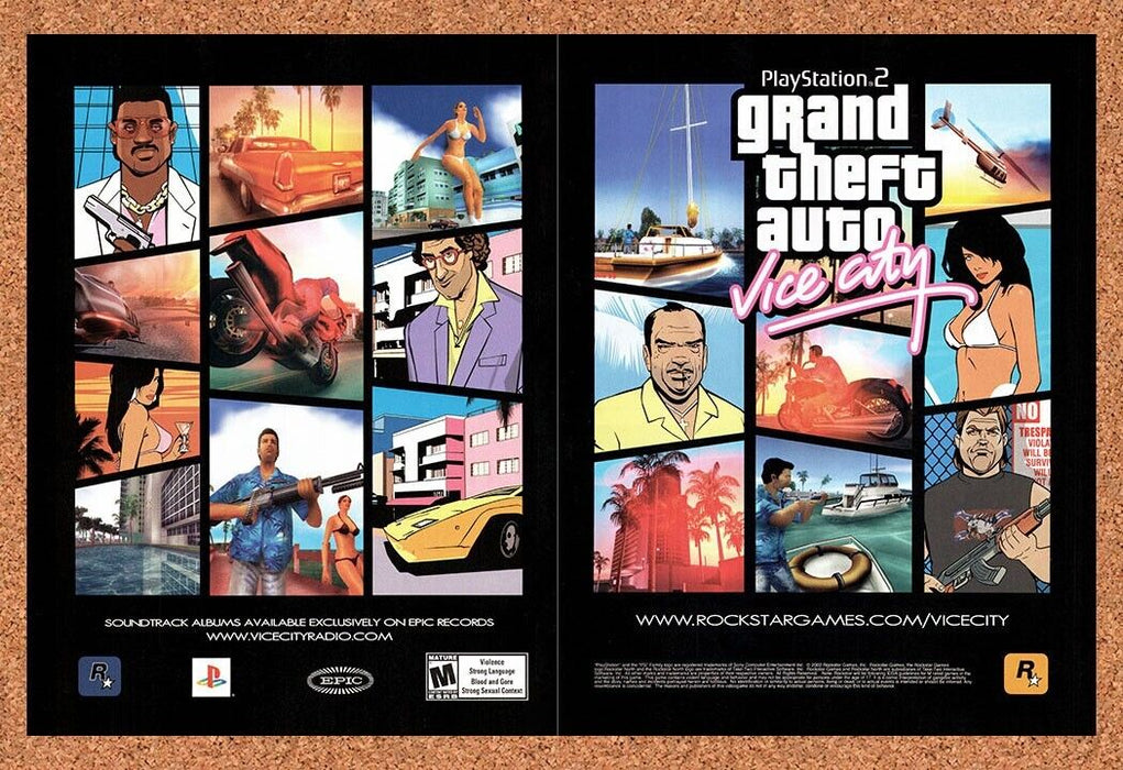 2004 Grand Theft Auto III Vice City PS2 Original Ad - for just $21.49! 