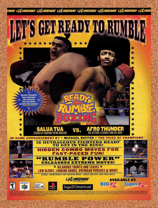 1999 Ready 2 Rumble Boxing Dreamcast Original Advertisement v3 - for just $19.49! 