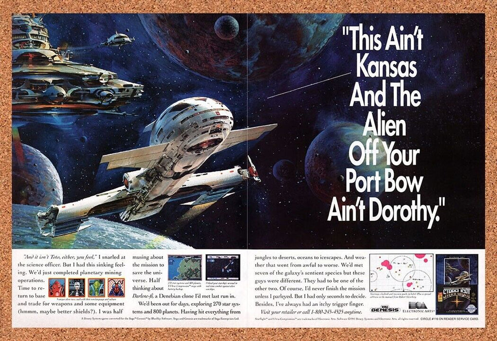 1992 Starflight Genesis Original Ad v1 - for just $21.49! 