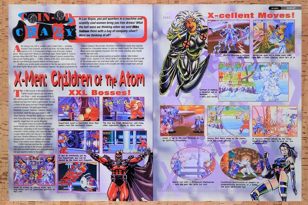 1995 X-Men Children Of The Atom Coin-Op Original Ad v2 - for just $21.49! 