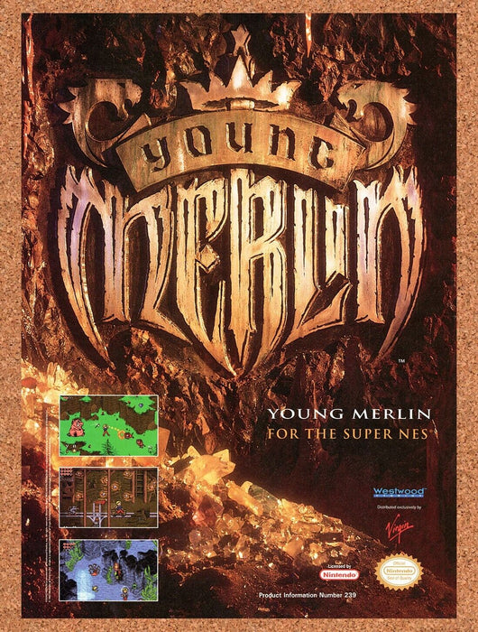 1994 Young Merlin SNES Original Ad v2 - for just $17.99! 